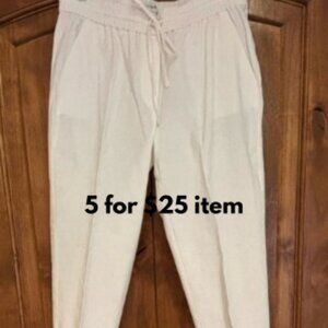 J Crew White Linen Pants